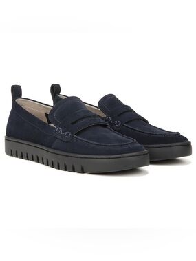 Vionic Uptown Blue Suede Orthaheel Loafers Size 11
